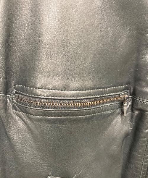 GIANNI VERSACE（ジャンニ・ヴェルサーチ）GIANNI VERSACE (ジャンニ・ヴェルサーチ) レザーコート ブラック サイズ:不明(記載なし)の古着・服飾アイテム