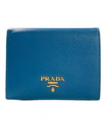 PRADA（プラダ）の古着「2つ折り財布」｜ブルー