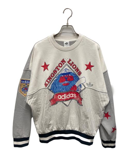 adidas（アディダス）adidas (アディダス) アーカイブ ベースボール スウェットシャツ グレー サイズ:SIZE XSの古着・服飾アイテム
