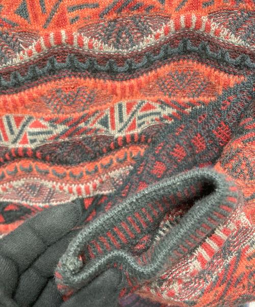 Coogi（クージー）Coogi (クージー) 厚手ニット グレー×レッド サイズ:SIZE XSの古着・服飾アイテム
