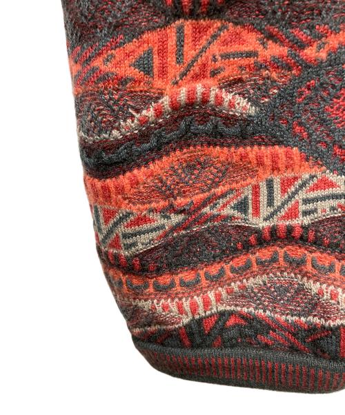 Coogi（クージー）Coogi (クージー) 厚手ニット グレー×レッド サイズ:SIZE XSの古着・服飾アイテム