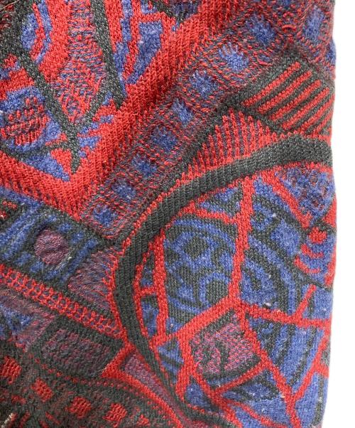 Coogi（クージー）Coogi (クージー) 厚手ニット グレー×レッド サイズ:SIZE XSの古着・服飾アイテム