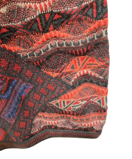 Coogi（クージー）Coogi (クージー) 厚手ニット グレー×レッド サイズ:SIZE XSの古着・服飾アイテム
