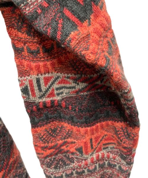 Coogi（クージー）Coogi (クージー) 厚手ニット グレー×レッド サイズ:SIZE XSの古着・服飾アイテム