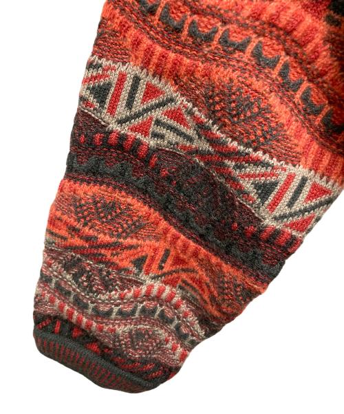 Coogi（クージー）Coogi (クージー) 厚手ニット グレー×レッド サイズ:SIZE XSの古着・服飾アイテム