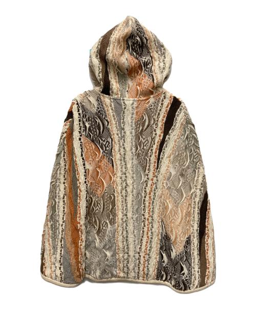Coogi（クージー）Coogi (クージー) フーディー付ジップアップニット ベージュ サイズ:SIZE Sの古着・服飾アイテム