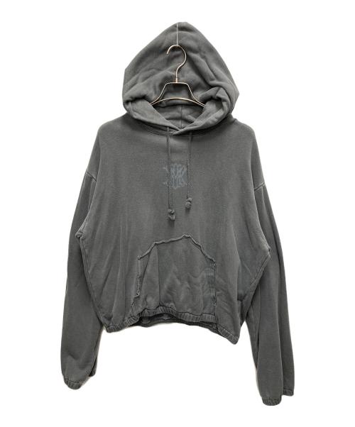 myne（マイン）myne (マイン) プリント シャーリング フーディー グレー サイズ:サイズ Ｓの古着・服飾アイテム