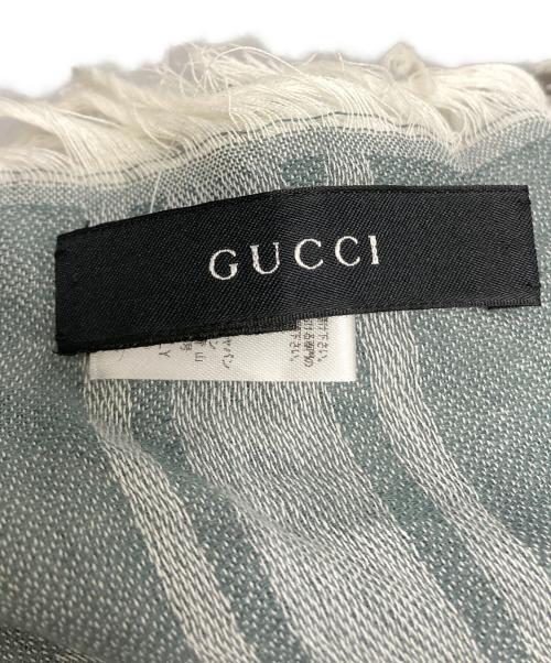GUCCI（グッチ）GUCCI (グッチ) 大判ストール グレーの古着・服飾アイテム