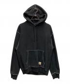 stussyステューシー）の古着「プルオーバーパーカー」｜ブラック