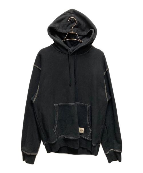 stussy（ステューシー）stussy (ステューシー) プルオーバーパーカー ブラック サイズ:SIZE Lの古着・服飾アイテム