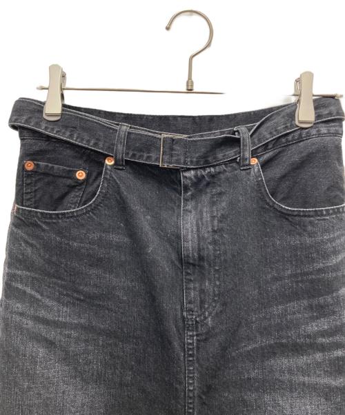 sacai（サカイ）sacai (サカイ) デニムスカート ブラック サイズ:SIZE 2（約M～L相当）の古着・服飾アイテム