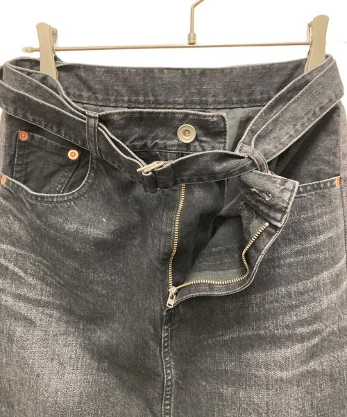 sacai（サカイ）sacai (サカイ) デニムスカート ブラック サイズ:SIZE 2（約M～L相当）の古着・服飾アイテム