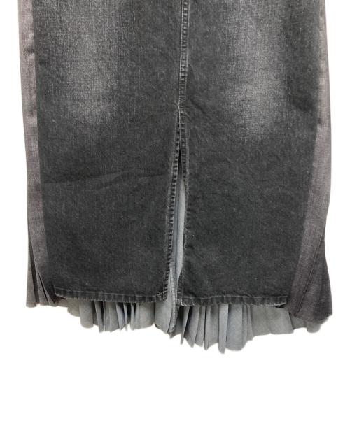 sacai（サカイ）sacai (サカイ) デニムスカート ブラック サイズ:SIZE 2（約M～L相当）の古着・服飾アイテム