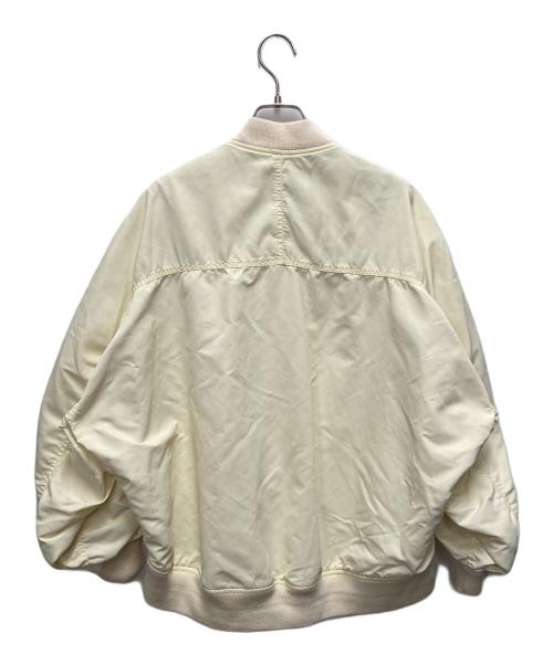 near.nippon（ニアーニッポン）near.nippon (ニアーニッポン) MA-1ジャケット アイボリー サイズ:不明(記載なし)の古着・服飾アイテム