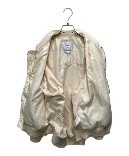 near.nippon（ニアーニッポン）near.nippon (ニアーニッポン) MA-1ジャケット アイボリー サイズ:不明(記載なし)の古着・服飾アイテム