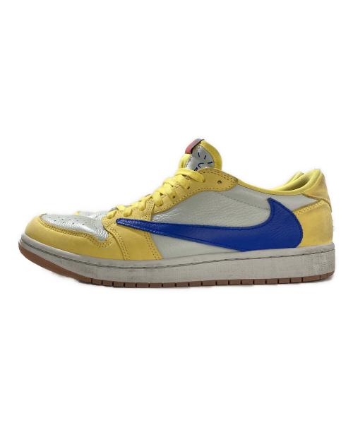 NIKE（ナイキ）NIKE (ナイキ) ローカットスニーカー　Air Jordan 1 Retro Low OG NIKE TRAVIS SCOTT イエロー サイズ:UK9.5の古着・服飾アイテム