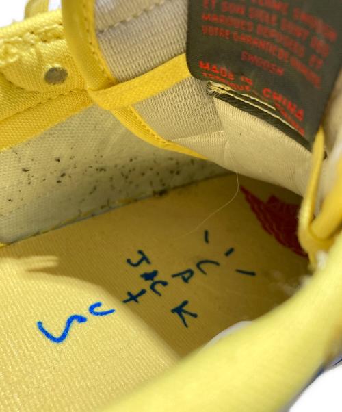 NIKE（ナイキ）NIKE (ナイキ) ローカットスニーカー　Air Jordan 1 Retro Low OG NIKE TRAVIS SCOTT イエロー サイズ:UK9.5の古着・服飾アイテム