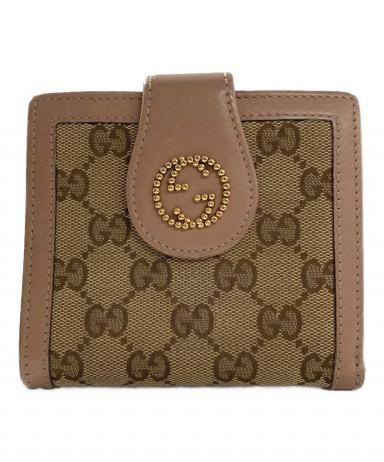 中古・古着通販】GUCCI (グッチ) 2つ折り財布 GGキャンバス｜ブランド