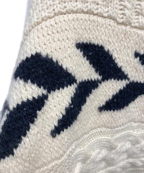 POLO RALPH LAUREN（ポロ・ラルフローレン）POLO RALPH LAUREN (ポロ・ラルフローレン) 50周年パッチワークモックネックセーター ベージュ サイズ:SIZE Mの古着・服飾アイテム