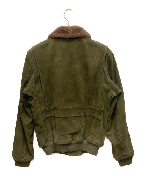 POLO RALPH LAUREN（ポロ・ラルフローレン）POLO RALPH LAUREN (ポロ・ラルフローレン) G-1スウェードジャケット グリーン サイズ:SIZE Mの古着・服飾アイテム