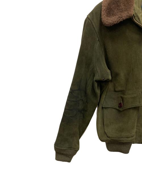 POLO RALPH LAUREN（ポロ・ラルフローレン）POLO RALPH LAUREN (ポロ・ラルフローレン) G-1スウェードジャケット グリーン サイズ:SIZE Mの古着・服飾アイテム