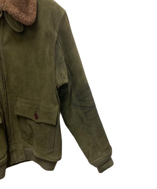 POLO RALPH LAUREN（ポロ・ラルフローレン）POLO RALPH LAUREN (ポロ・ラルフローレン) G-1スウェードジャケット グリーン サイズ:SIZE Mの古着・服飾アイテム