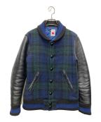 MARKAマーカ）の古着「スタジャン」｜ブルー×ネイビー