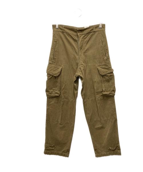 不明（不明）不明 (不明) M-47カーゴパンツ　ヘリンボーンツイル地 ベージュ サイズ:SIZE 78.5cm (W31)の古着・服飾アイテム