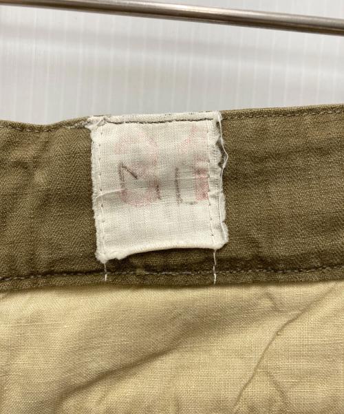 不明（不明）不明 (不明) M-47カーゴパンツ　ヘリンボーンツイル地 ベージュ サイズ:SIZE 78.5cm (W31)の古着・服飾アイテム