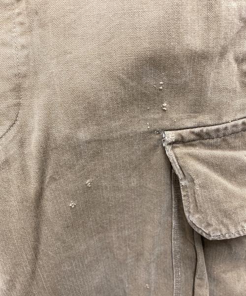 不明（不明）不明 (不明) M-47カーゴパンツ　ヘリンボーンツイル地 ベージュ サイズ:SIZE 78.5cm (W31)の古着・服飾アイテム
