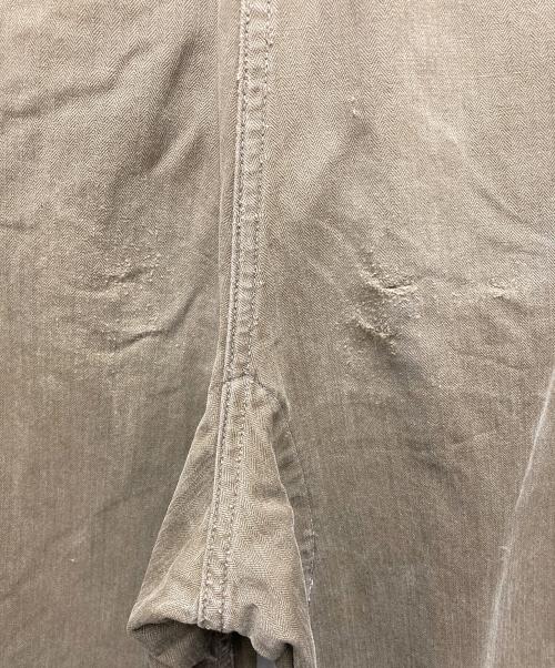 不明（不明）不明 (不明) M-47カーゴパンツ　ヘリンボーンツイル地 ベージュ サイズ:SIZE 78.5cm (W31)の古着・服飾アイテム