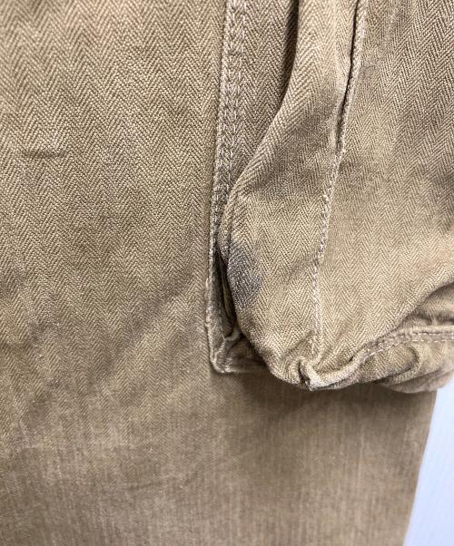 不明（不明）不明 (不明) M-47カーゴパンツ　ヘリンボーンツイル地 ベージュ サイズ:SIZE 78.5cm (W31)の古着・服飾アイテム