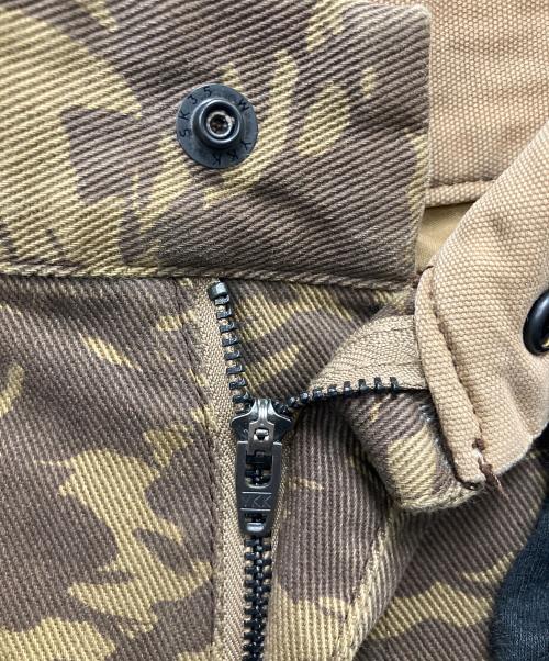 NULL TOKYO（ヌル トウキョウ）NULL TOKYO (ヌル トウキョウ) JOURNAL STANDARD (ジャーナルスタンダード) 別注バギー スリークォーターショーツ ベージュ×ブラウン サイズ:SIZE Mの古着・服飾アイテム