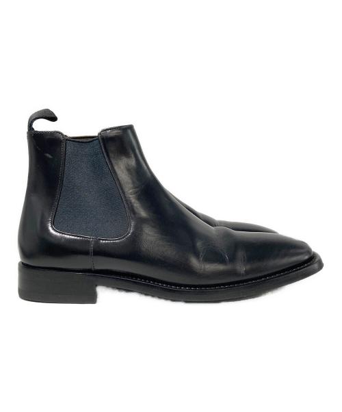PRADA（プラダ）PRADA (プラダ) スクエアトゥサイドゴアブーツ ブラック サイズ:5 1/2（約24.5cm〜25.5cm相当）の古着・服飾アイテム