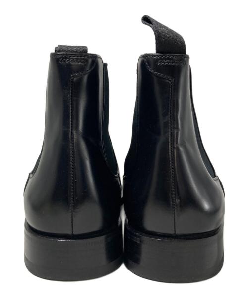 PRADA（プラダ）PRADA (プラダ) スクエアトゥサイドゴアブーツ ブラック サイズ:5 1/2（約24.5cm〜25.5cm相当）の古着・服飾アイテム