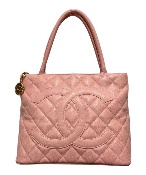 CHANEL（シャネル）CHANEL (シャネル) ハンドバッグ　マトラッセキャビアスキンココマーク ピンクの古着・服飾アイテム