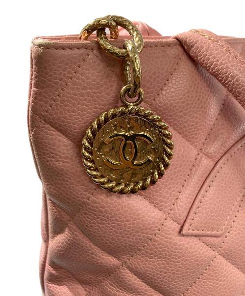 CHANEL（シャネル）CHANEL (シャネル) ハンドバッグ　マトラッセキャビアスキンココマーク ピンクの古着・服飾アイテム
