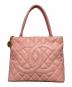 CHANEL（シャネル）の古着「ハンドバッグ　マトラッセキャビアスキンココマーク」｜ピンク