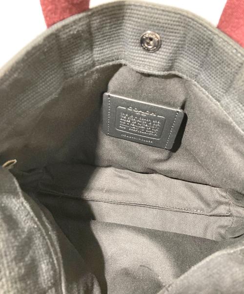 COACH（コーチ）COACH (コーチ) 2WAYショルダーバッグ ブラック×レッドの古着・服飾アイテム