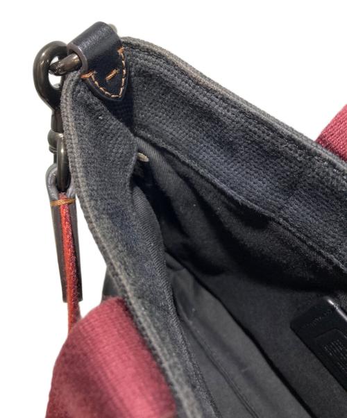 COACH（コーチ）COACH (コーチ) 2WAYショルダーバッグ ブラック×レッドの古着・服飾アイテム