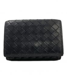 BOTTEGA VENETA（ボッテガベネタ）の古着「3つ折り財布　イントレチャート」｜ブラック