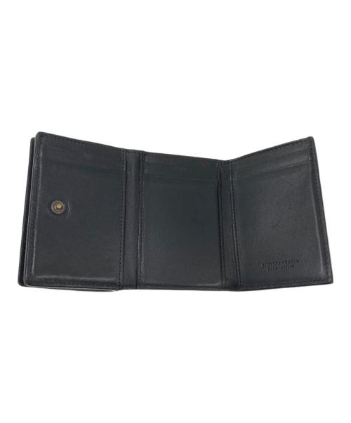 BOTTEGA VENETA（ボッテガベネタ）BOTTEGA VENETA (ボッテガベネタ) 3つ折り財布　イントレチャート ブラックの古着・服飾アイテム