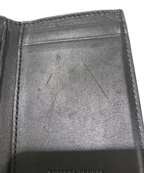 BOTTEGA VENETA（ボッテガベネタ）BOTTEGA VENETA (ボッテガベネタ) 3つ折り財布　イントレチャート ブラックの古着・服飾アイテム