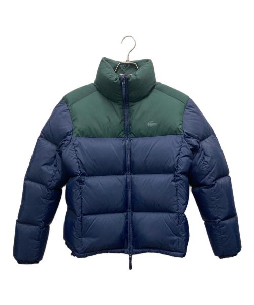 LACOSTE（ラコステ）LACOSTE (ラコステ) バイカラーダウンジャケット グリーン×ネイビー サイズ:SIZE 36の古着・服飾アイテム
