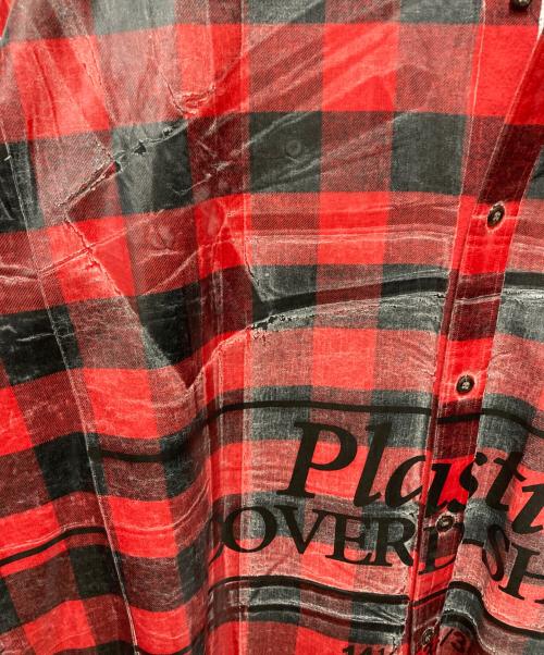 doublet（ダブレット）doublet (ダブレット) WISM (ウィズム) コーティングオーバーサイズチェックシャツ レッド サイズ:SIZE Lの古着・服飾アイテム