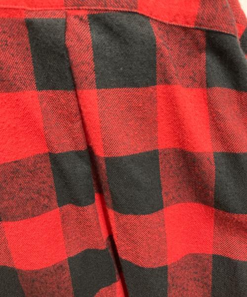 doublet（ダブレット）doublet (ダブレット) WISM (ウィズム) コーティングオーバーサイズチェックシャツ レッド サイズ:SIZE Lの古着・服飾アイテム