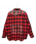 doublet (ダブレット) WISM (ウィズム) コーティングオーバーサイズチェックシャツ レッド サイズ:SIZE L：12000円