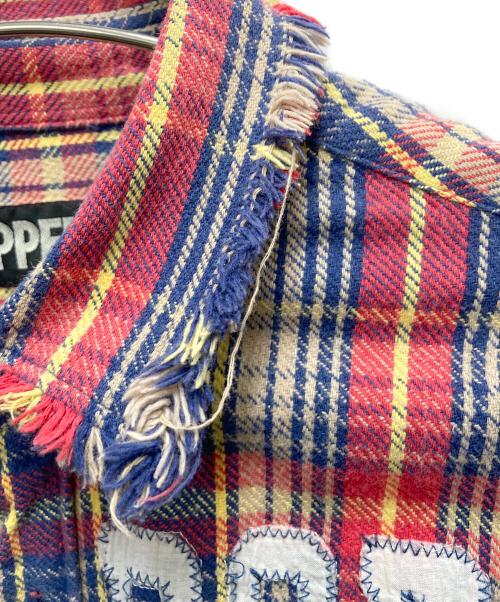 PPFM（ピーピーエフエム）PPFM (ピーピーエフエム) 長袖チェックシャツ レッド×ネイビー サイズ:SIZE Lの古着・服飾アイテム