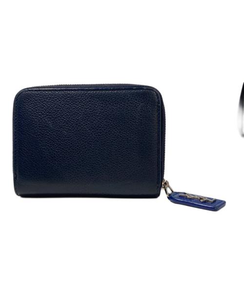 Saint Laurent Paris（サンローランパリ）Saint Laurent Paris (サンローランパリ) 2つ折り財布 ネイビーの古着・服飾アイテム