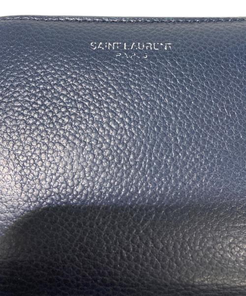 Saint Laurent Paris（サンローランパリ）Saint Laurent Paris (サンローランパリ) 2つ折り財布 ネイビーの古着・服飾アイテム